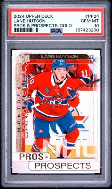 2024-25 Upper Deck Extended Lane Hutson Pros & Prospects Gold #PP-24 PSA 10