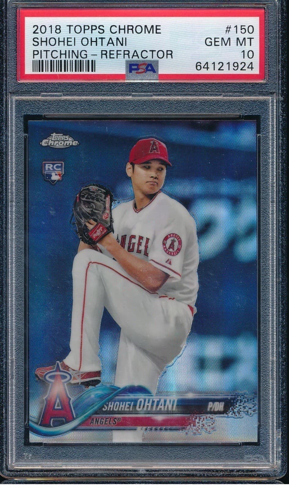 Topps 2018 Topps Chrome Shohei Ohtani Rookie Refractor #150 Angels PSA 10