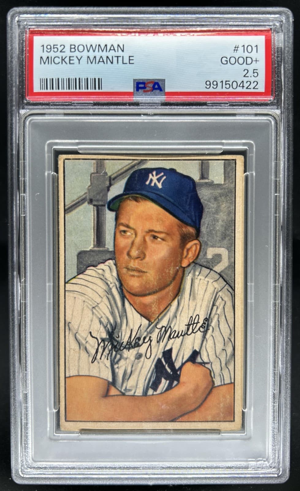 1952 Bowman Mickey Mantle #101 New York Yankees PSA 2.5