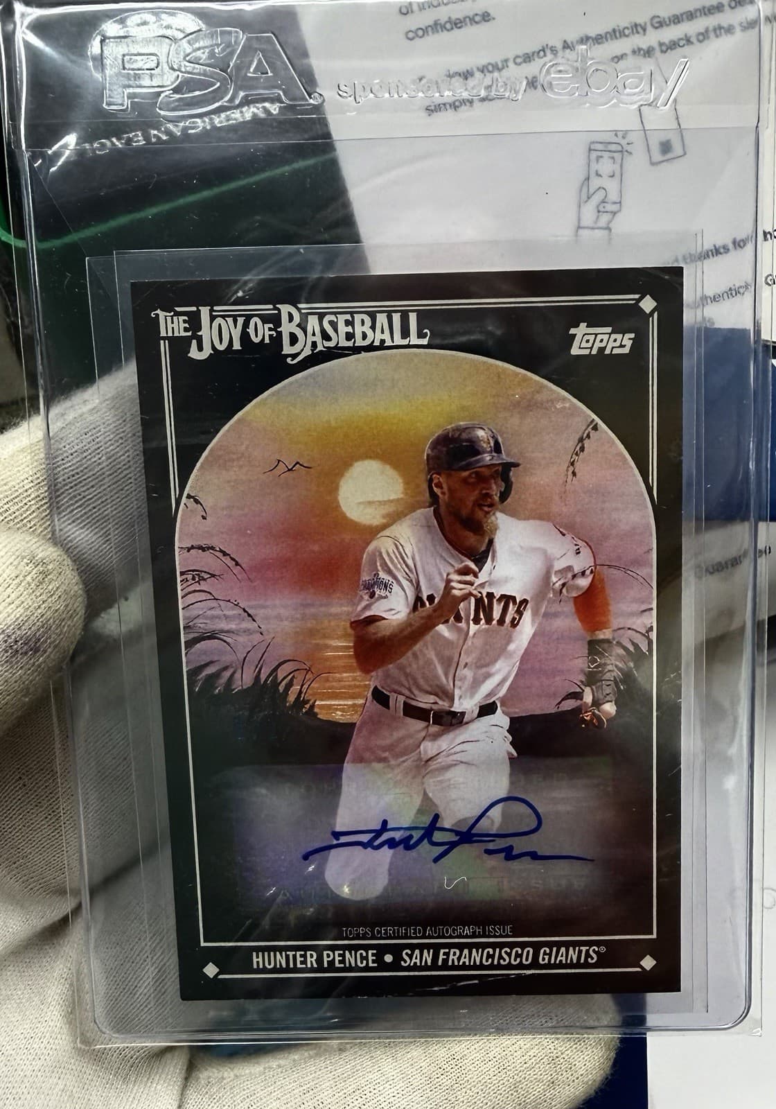 HUNTER PENCE 2023 Topps Bob Ross Joy of Baseball #56H Midnight Black 1/1 Auto
