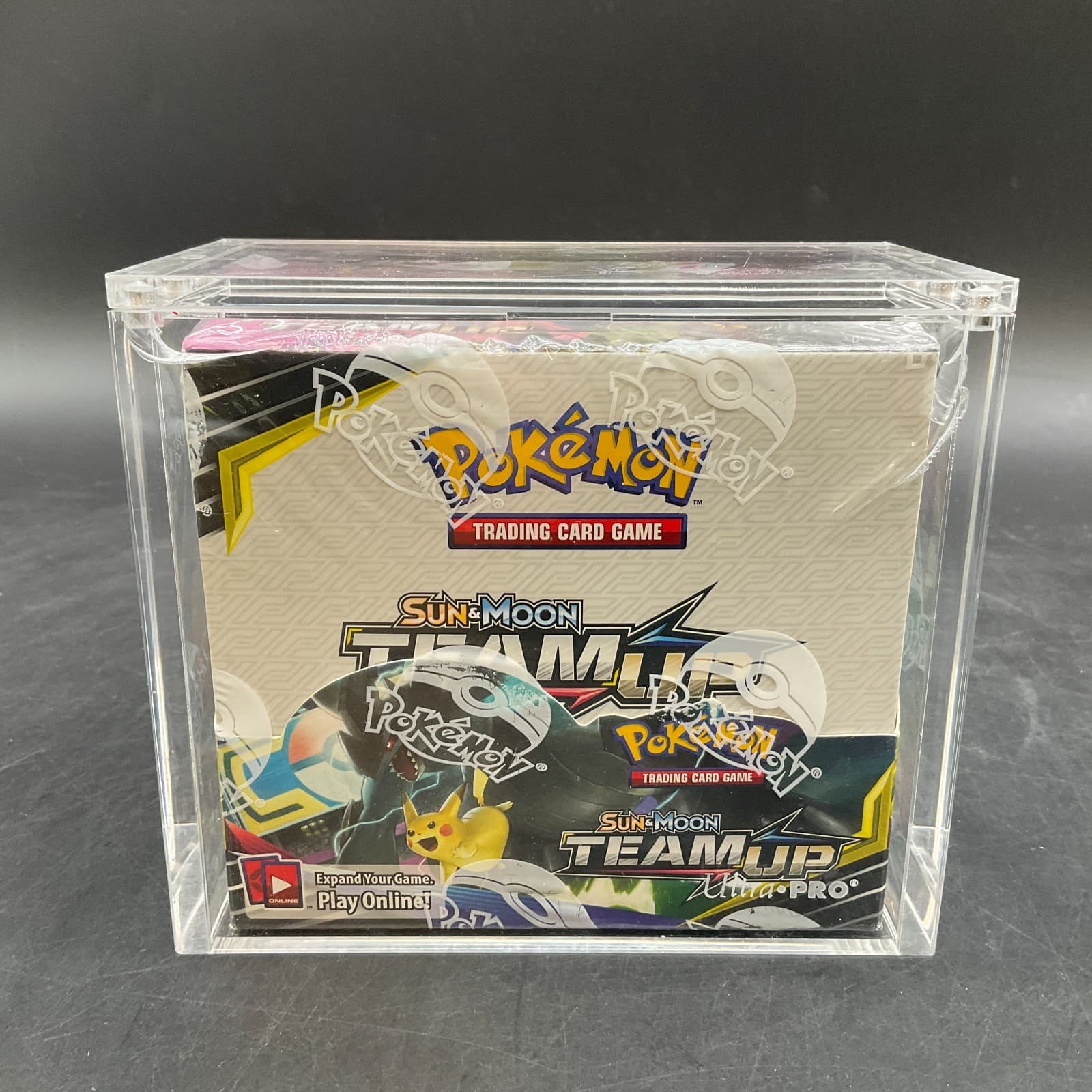 Pokemon TCG Sun & Moon Team Up Booster Box SEALED with Acrylic