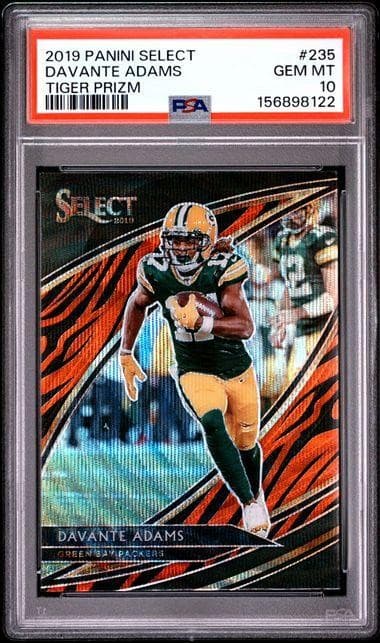 2019 Panini Select Davante Adams Tiger Prizm Field Level #235 PSA 10