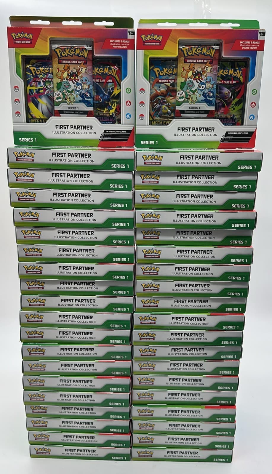 Lot of (40) Pokemon First Partner Illustration Collection Boxes SERIES 1 NEW