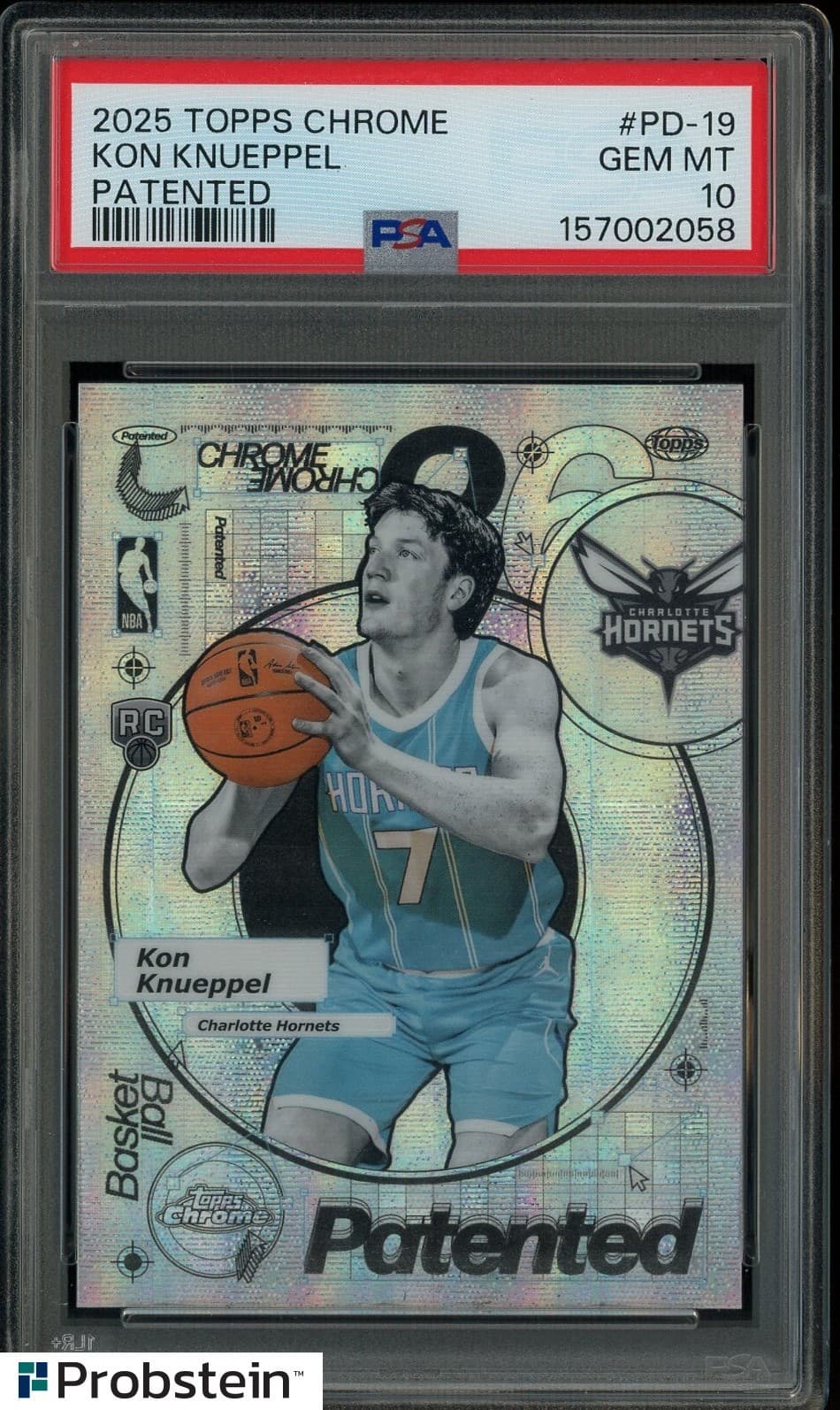 2025 Topps Chrome Pantented Kon Knueppel RC Rookie SSP CASE HIT PSA 10 GEM MINT