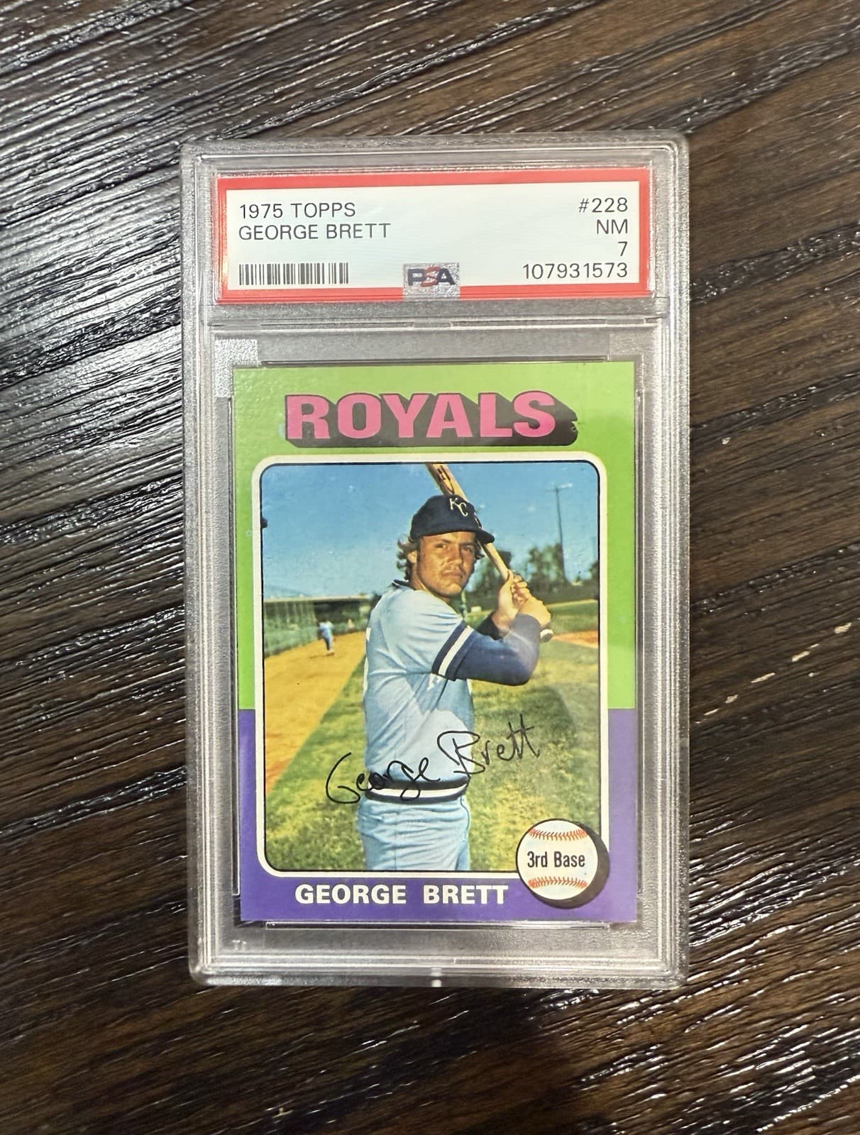 1975 TOPPS GEORGE BRETT ROOKIE #228 PSA 7 HOF