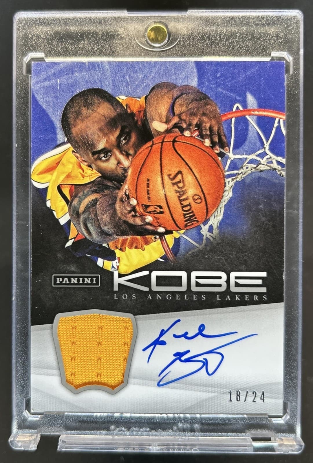 2012-13 Panini Kobe Anthology Bryant Memorabilia Jersey Auto #/24 Lakers