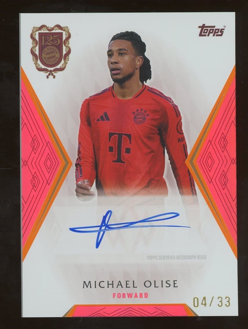 2024-25 Topps FC Bayern Munchen 125 Years Anniversary Michael Olise AUTO /33