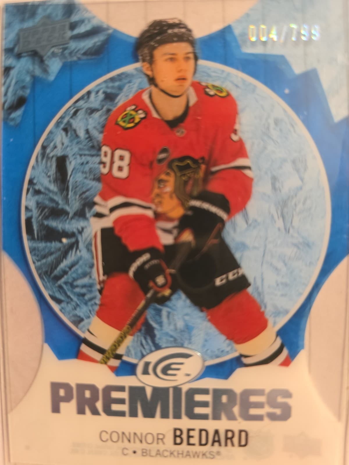 2023-24 UD Ice Premiere Connor Bedard ACETATE Card #250 Parallel 4/799 RC