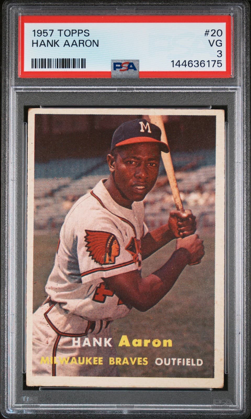 1957 TOPPS #20 HANK AARON PSA 3