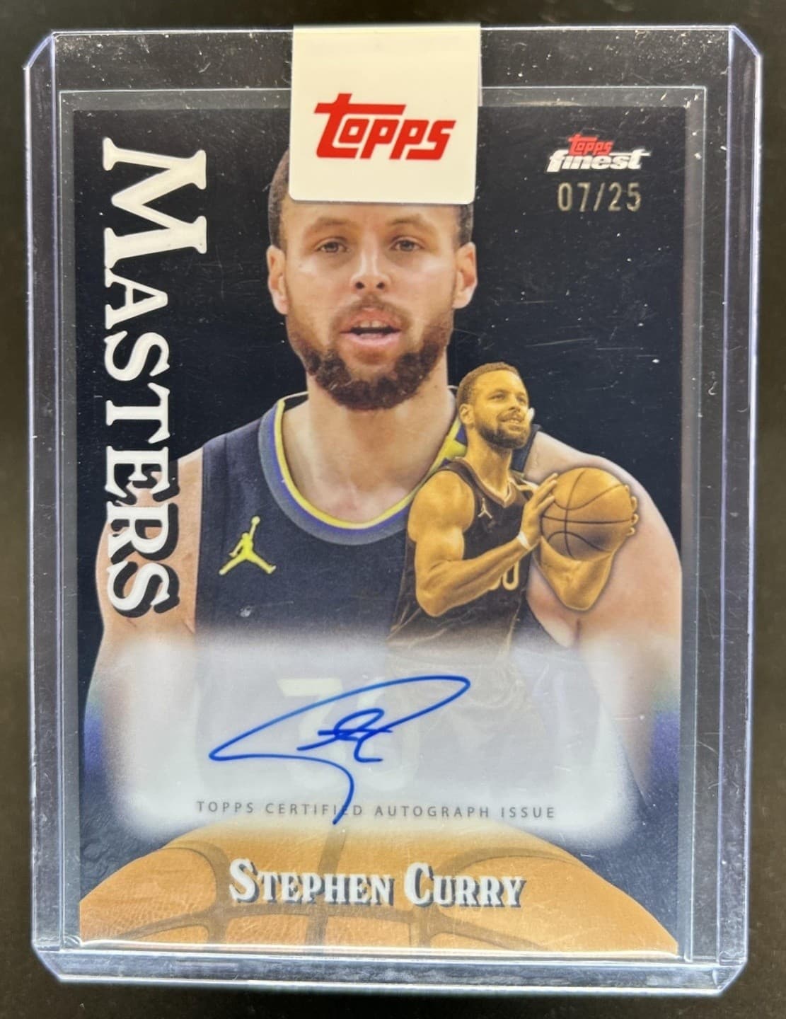2024-25 Topps Finest Stephen Curry Masters Auto Black Refractor #/25 Warriors