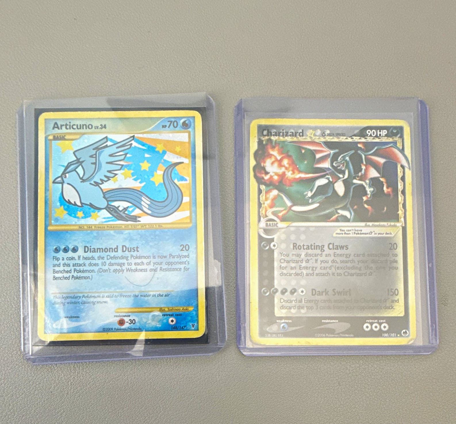 Pokemon TCG 2-Card Holo Lot Articuno 148/147 & Charizard 100/101 (2006)