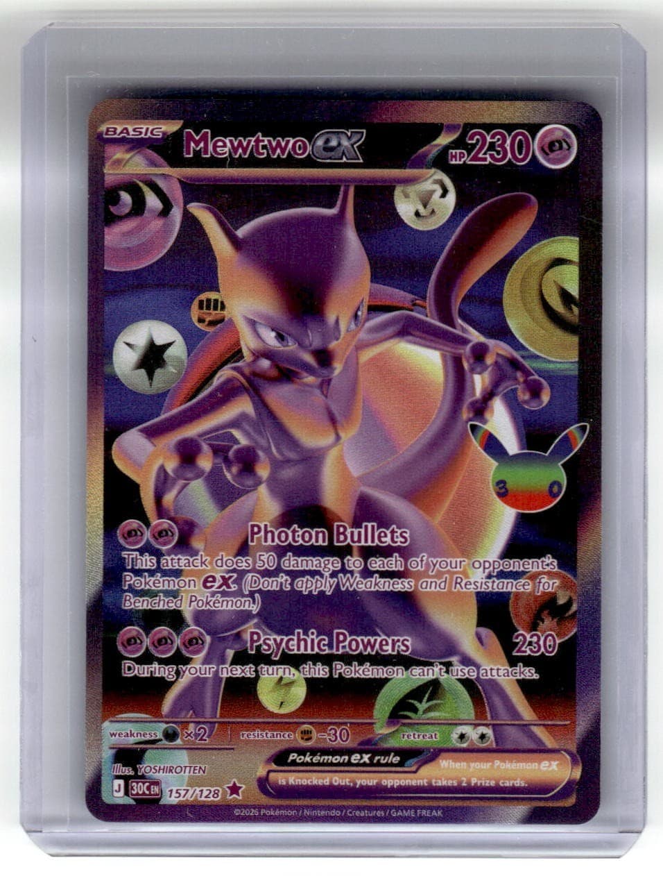 ME: 30th Celebration #157/128 Mewtwo ex