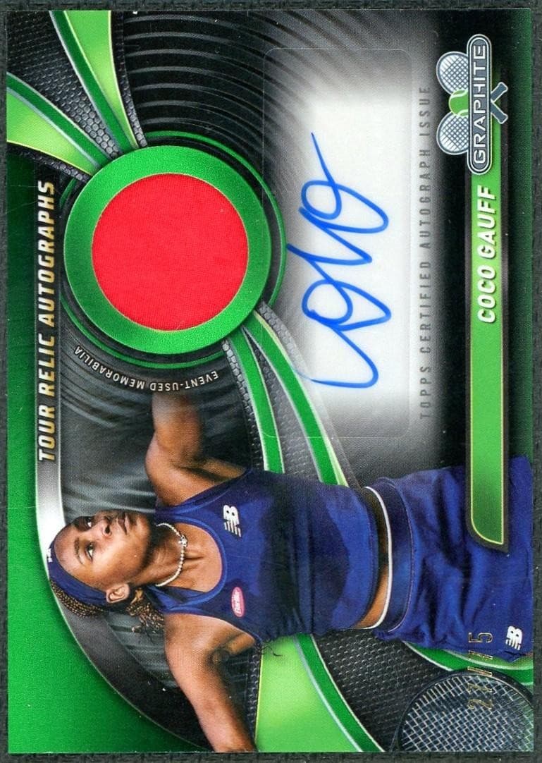 2024 Topps Graphite Coco Gauff Relic Auto Green /75