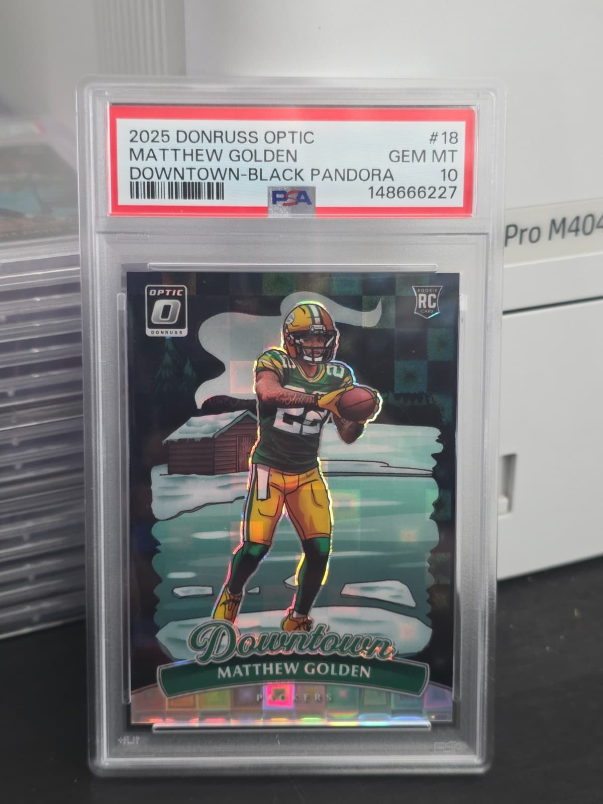 2025 Panini Donruss Matthew Golden Downtown BLACK PANDORA Rookie RC PSA 10 /25