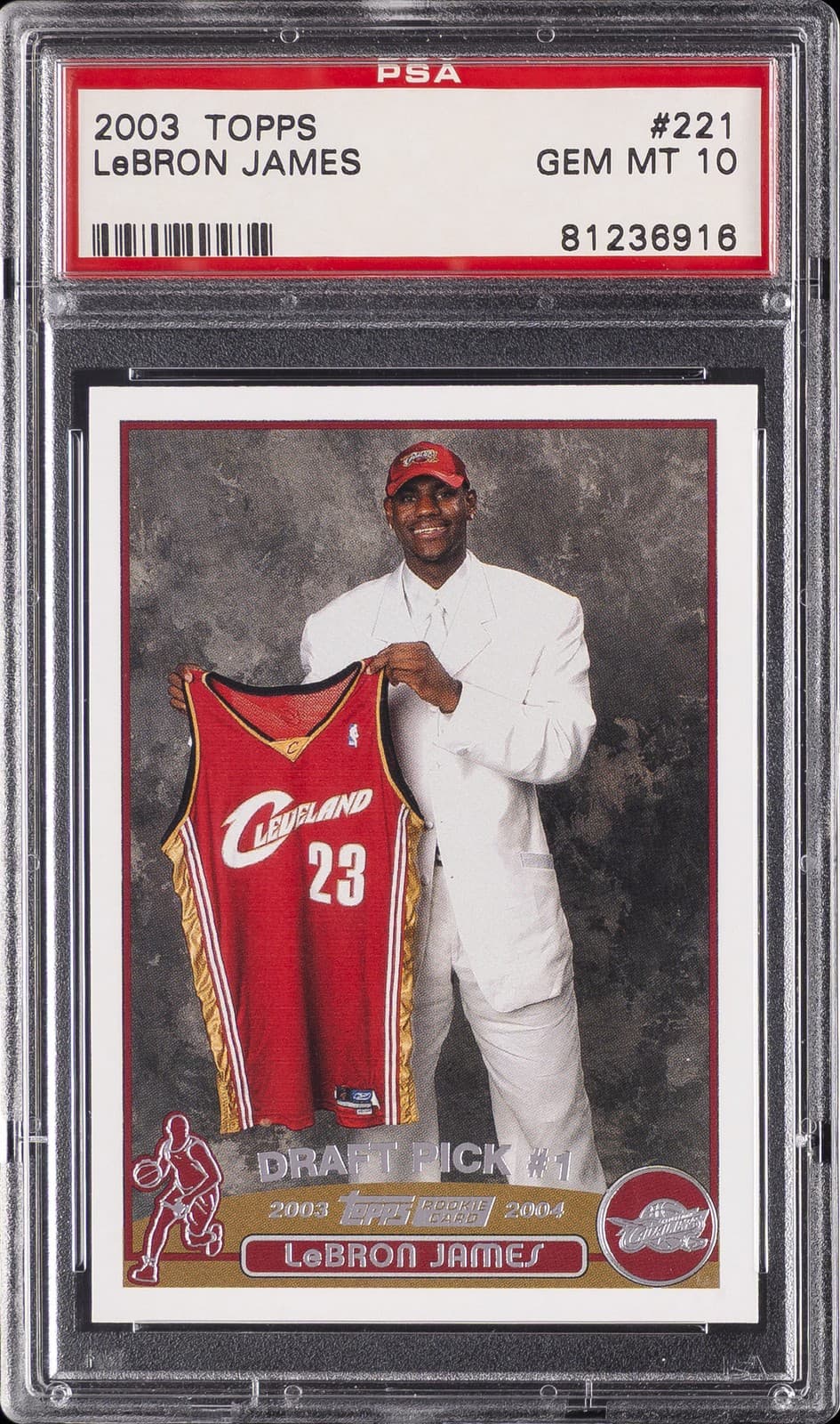 2003 Topps #221 Lebron James Rookie Rc Psa 10