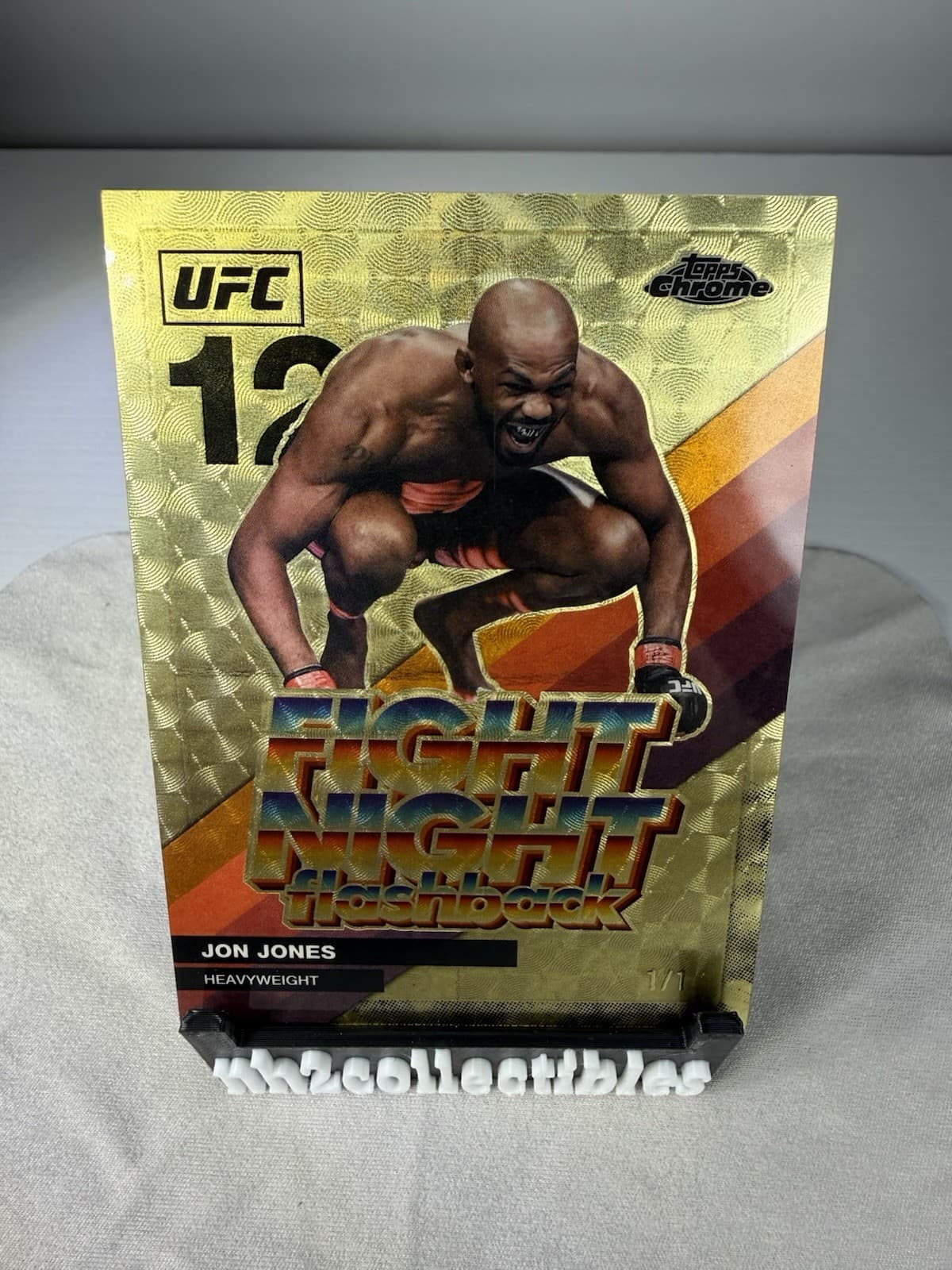 🔥2026 Topps Chrome UFC Fight Night Flashback Jon Jones #FNF-5 SUPERFRACTOR 1/1!