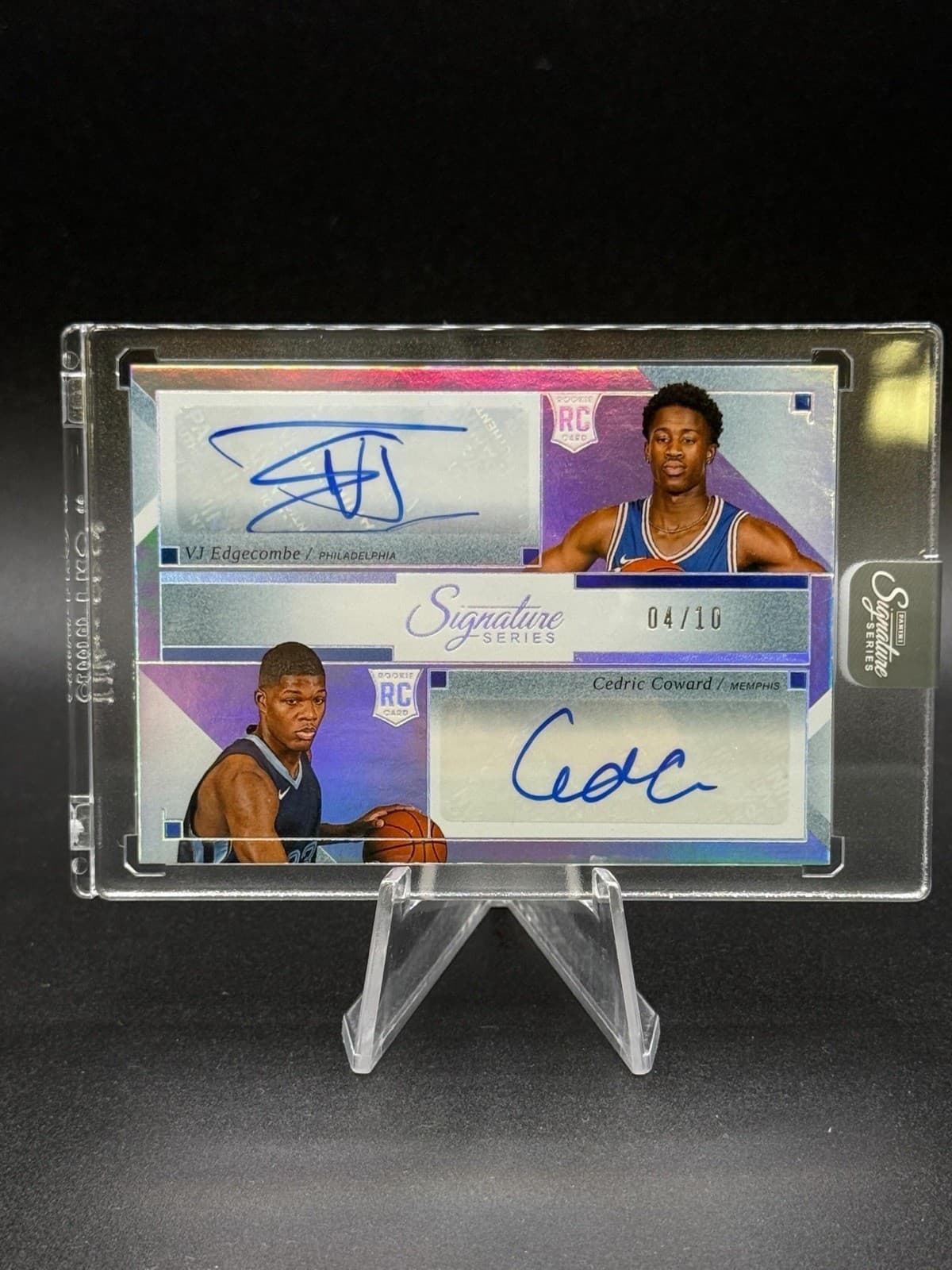 2025-26 Panini Signature Series VJ Edgecombe Cedric Coward Dual Rookie AUTO /10