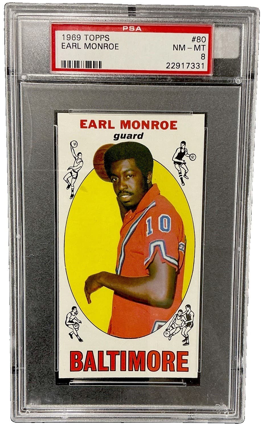 1969-70 Topps Earl Monroe #80 (RC)  PSA 8 Baltimore Bullets