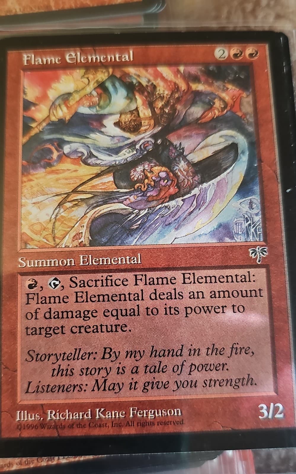 Magic The Gathering (MTG) Flame Elemental Mirage Regular