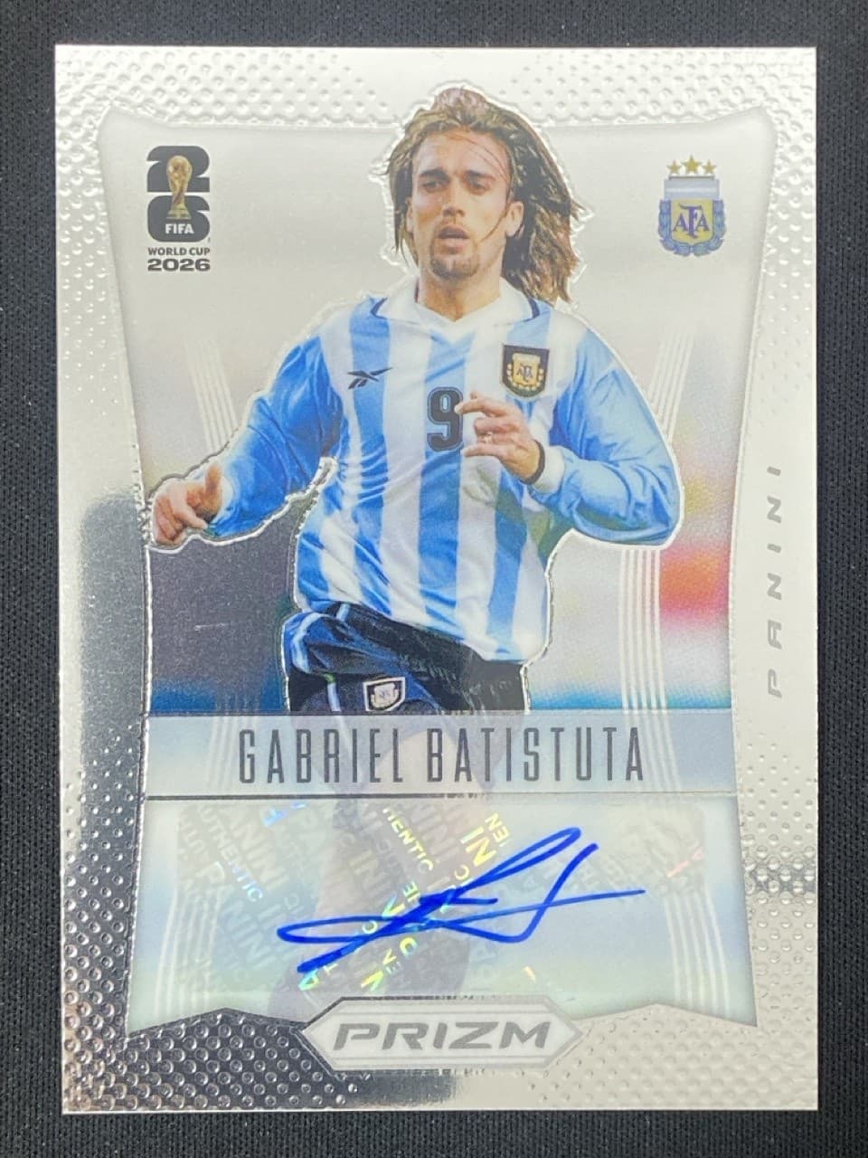 Gabriel Batistuta 2026 Panini Prizm FIFA World Cup 2012 Throwback Auto #12-GB