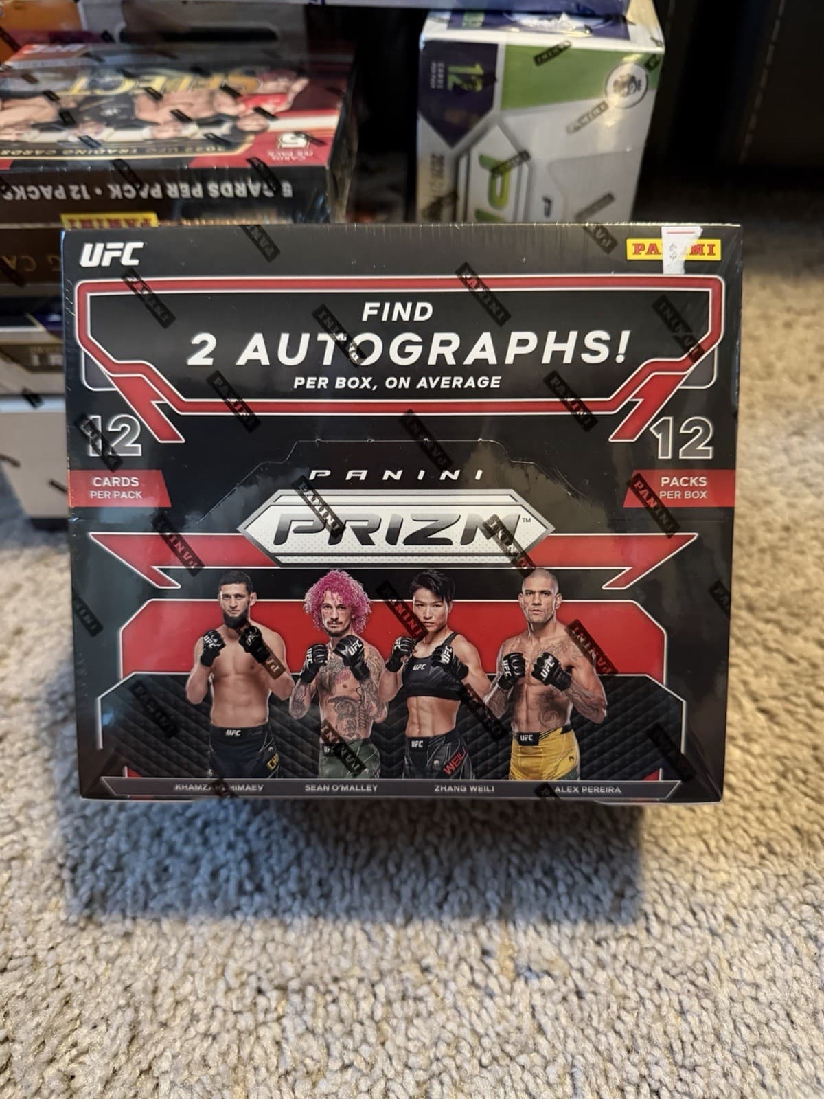 2023 Panini Prizm UFC Hobby Box Factory Sealed - 12 packs 2 autos per box avg