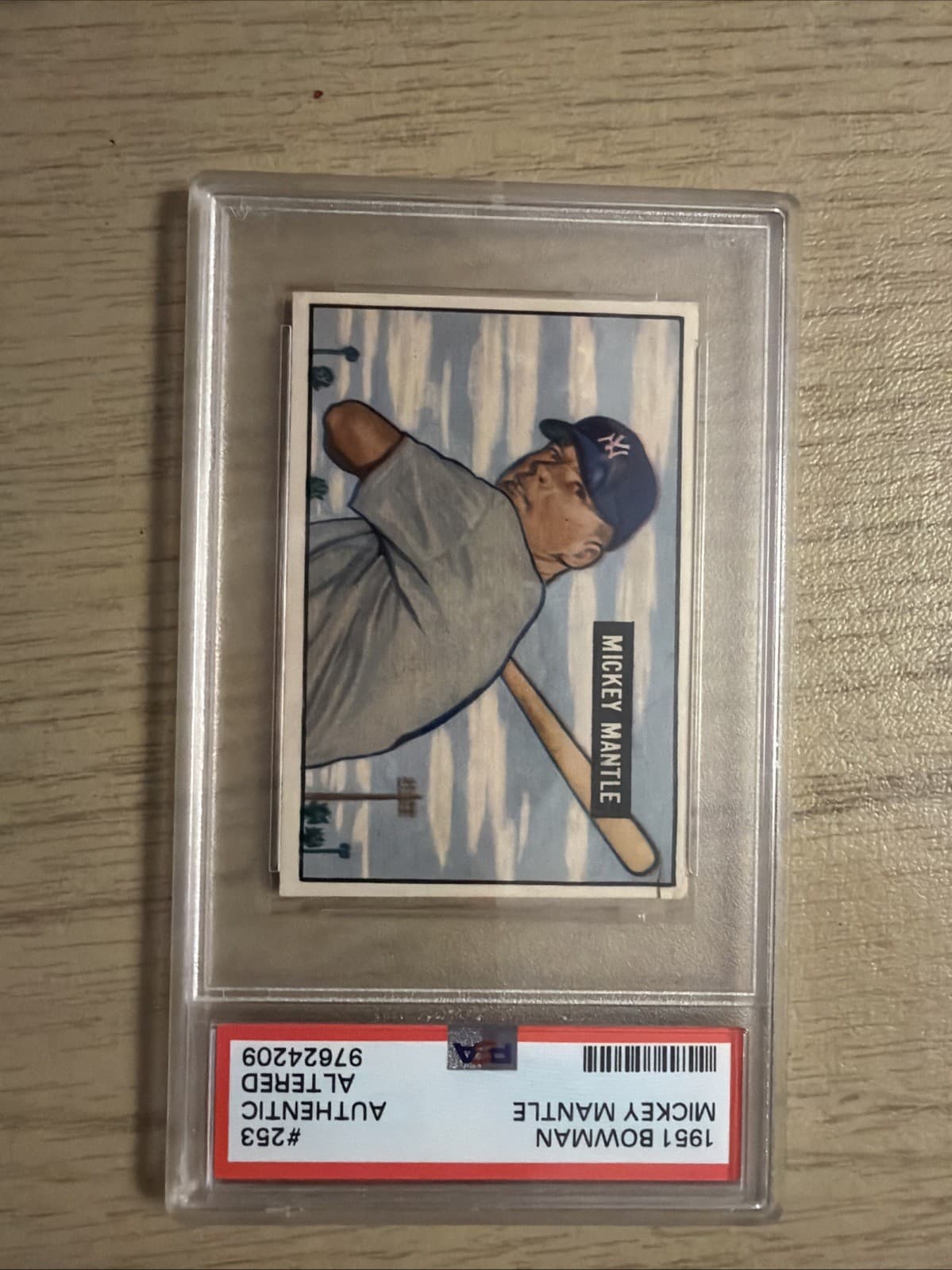 1951 Bowman Mickey Mantle #253 (RC) PSA AA
