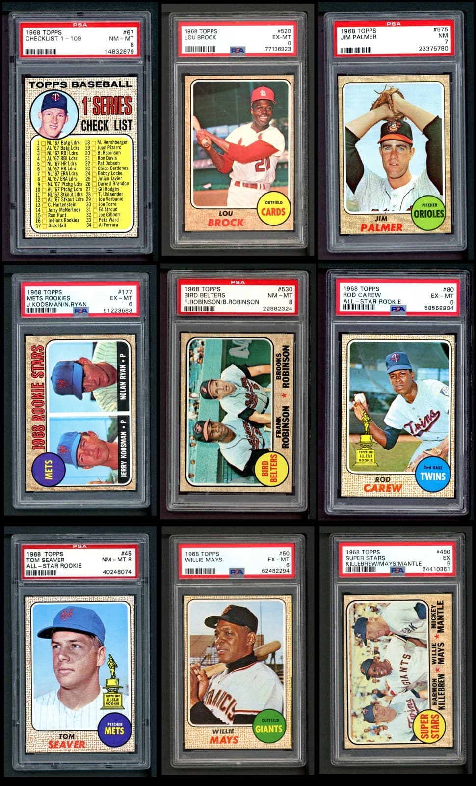 1968 Topps Baseball Complete Set 7.5 - NM+ 7305681