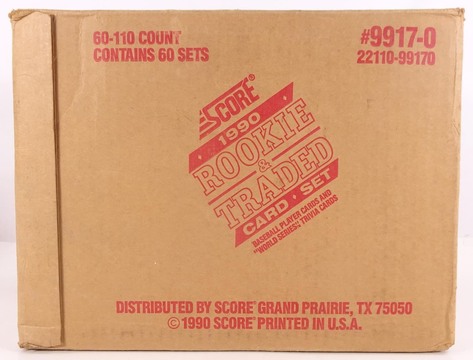 1990 Score Traded & Rookies Baseball Factory Set Case