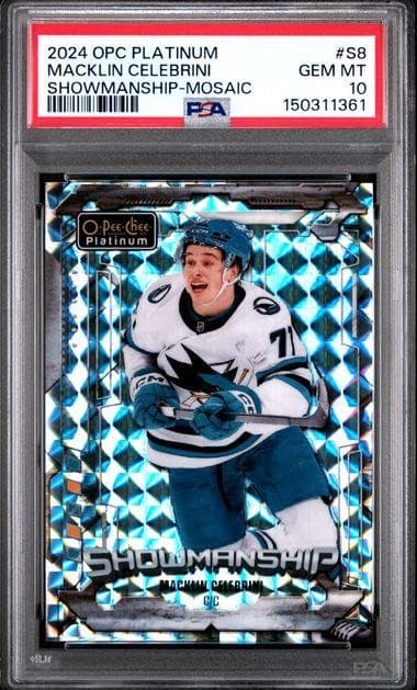2024 O-Pee-Chee Platinum Macklin Celbrini Showmanship Mosaic Rookie #S-8 PSA 10