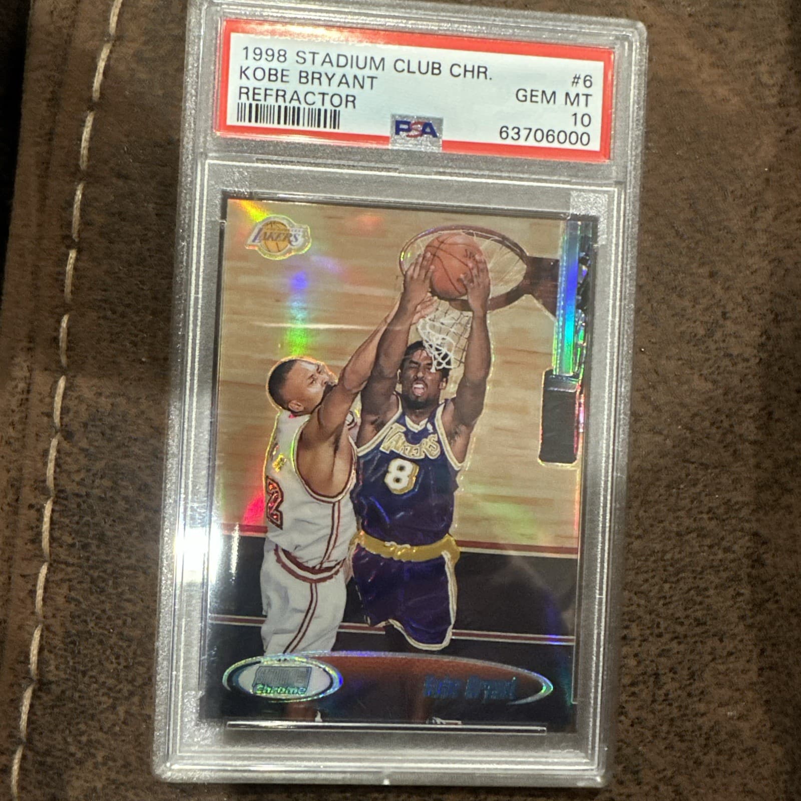 Kobe Bryant | 1998 Stadium Club Chrome Refractor #6 PSA 10 | Lakers HOF