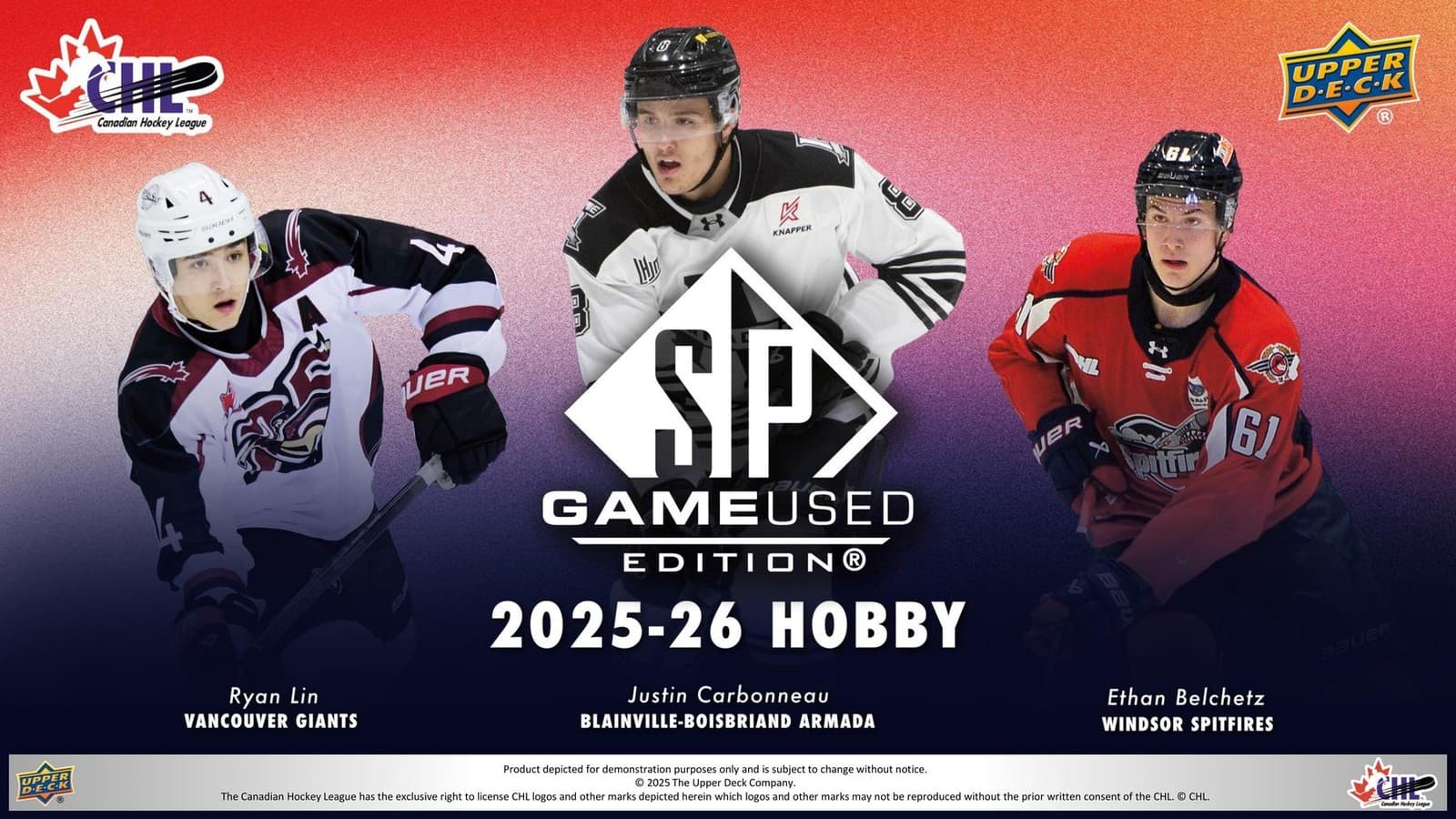 2025/26 Upper Deck Chl Sp Game Used Hockey Hobby 20-Box Case