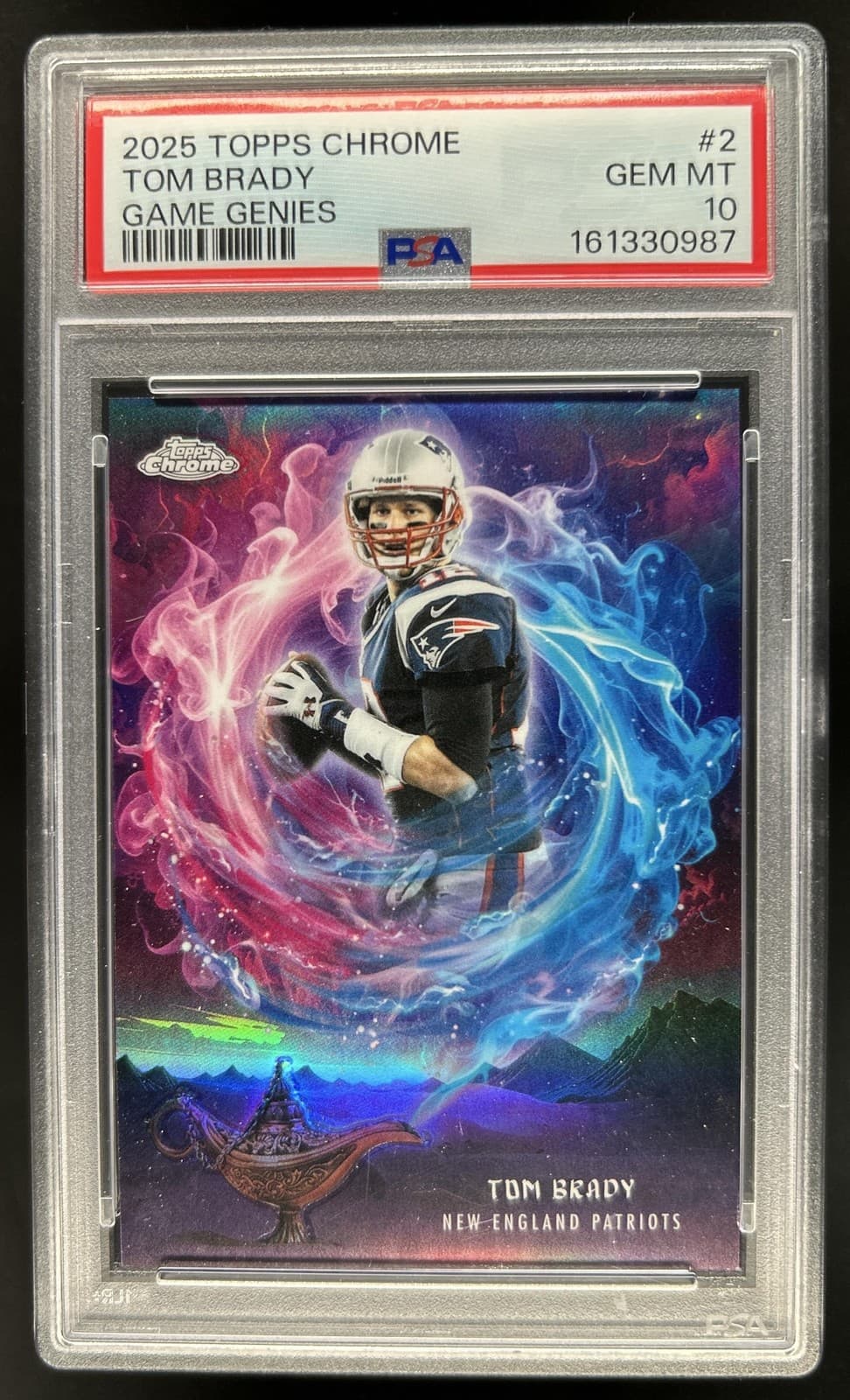 2025 Topps Chrome Tom Brady Game Genies SSP #GG-2 Patriots PSA 10 GEM MINT