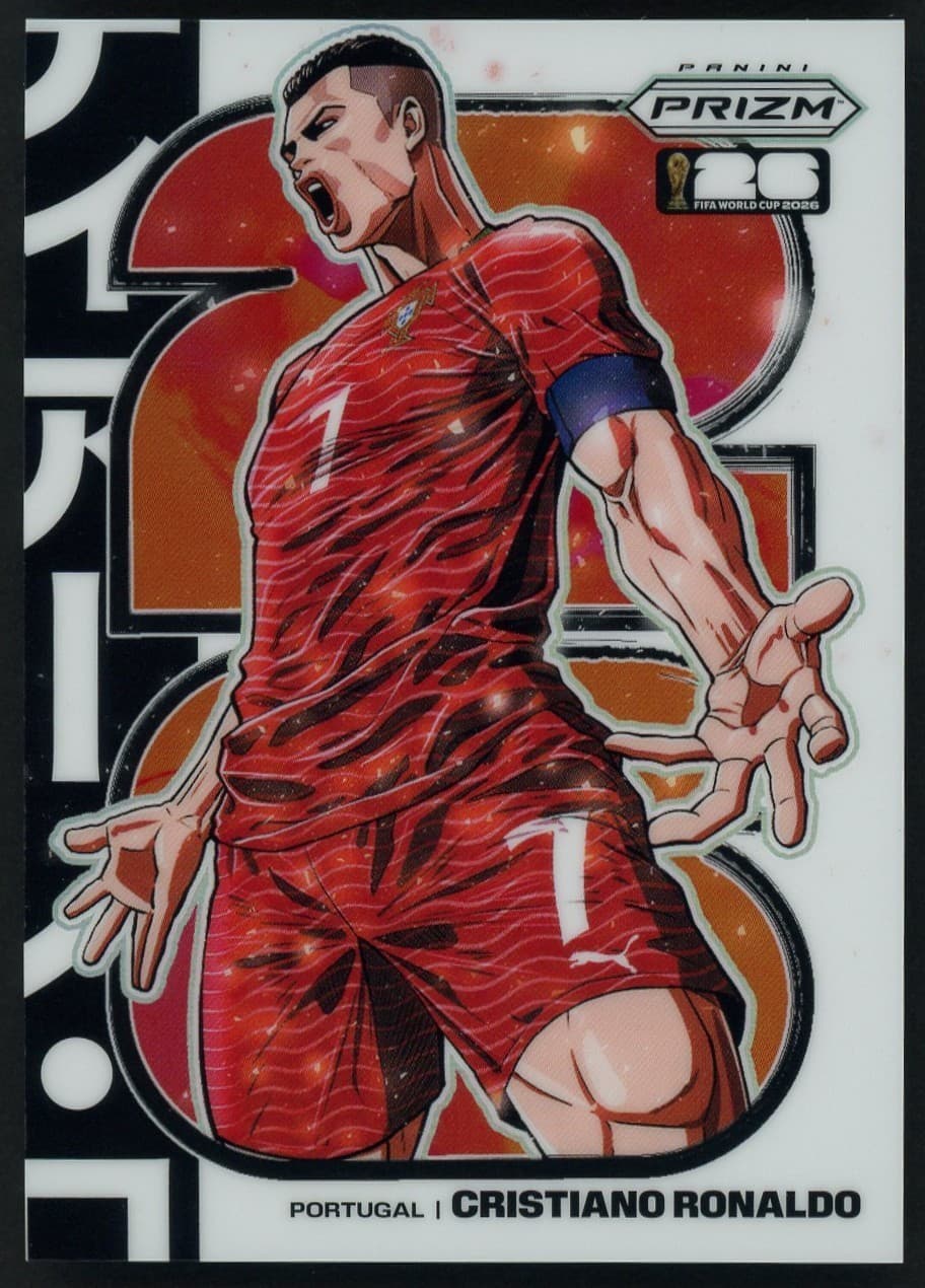 2026 Panini Prizm FIFA World Cup Soccer Manga #7 Cristiano Ronaldo SSP CASE HIT