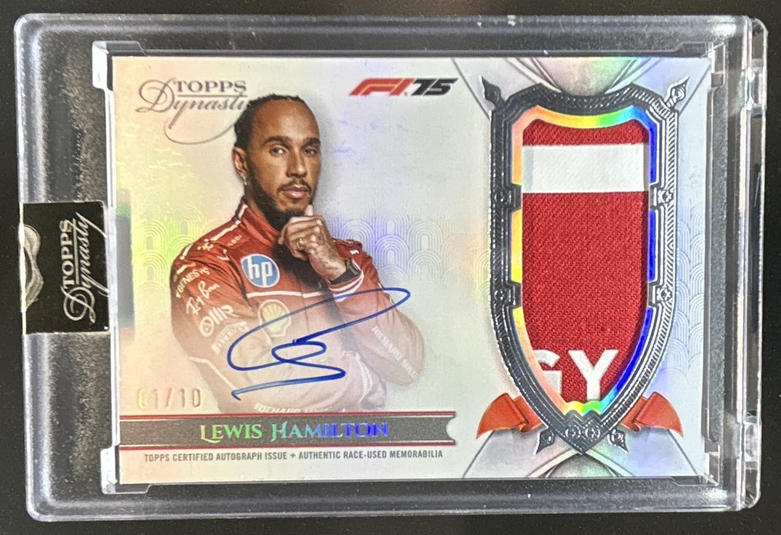 2025 Topps Dynasty F1 Formula 1 Lewis Hamilton Patch Auto Autograph #/10