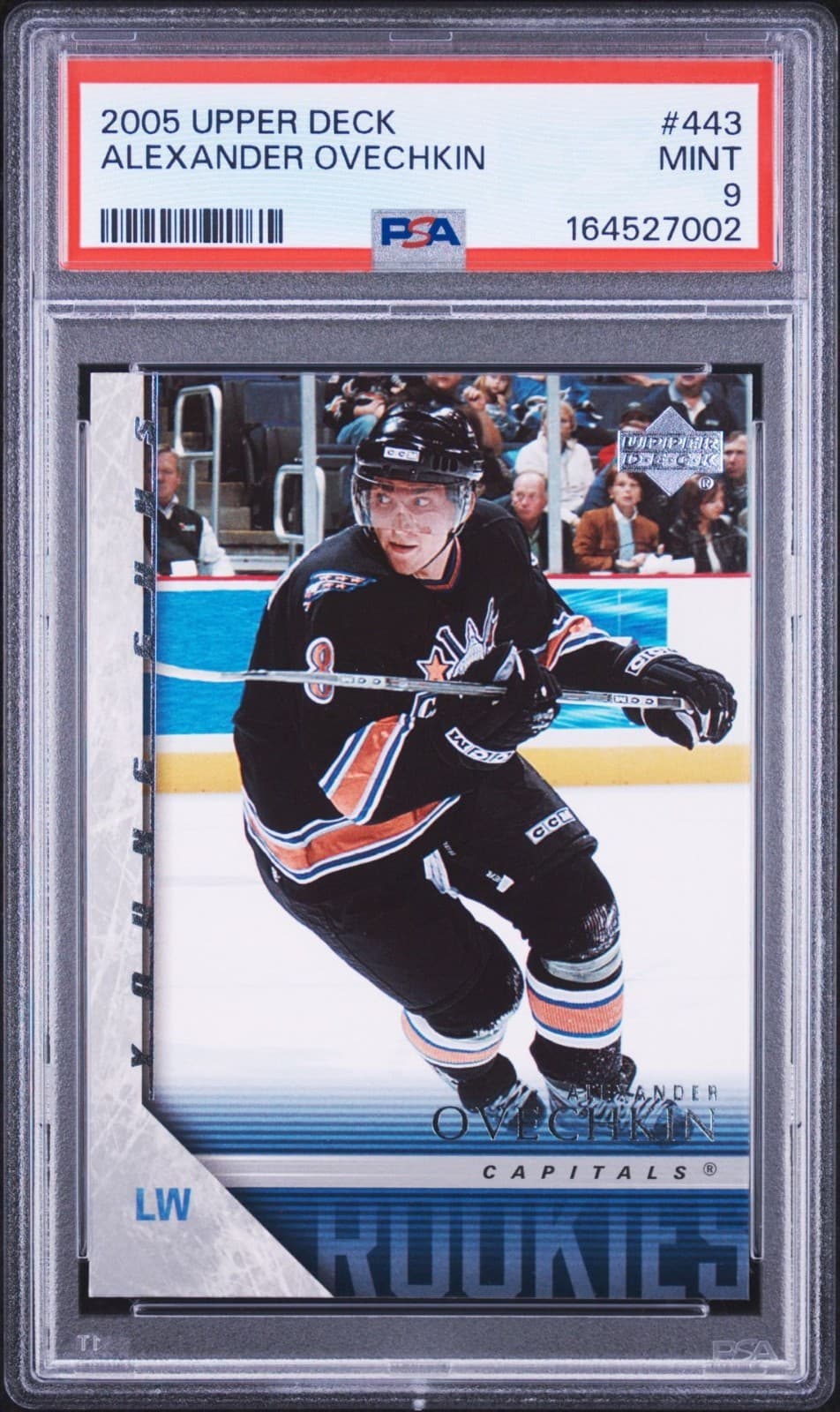 2005-26 Upper Deck Alexander Ovechkin RC Young Guns Capitals #443 Rookie PSA 9