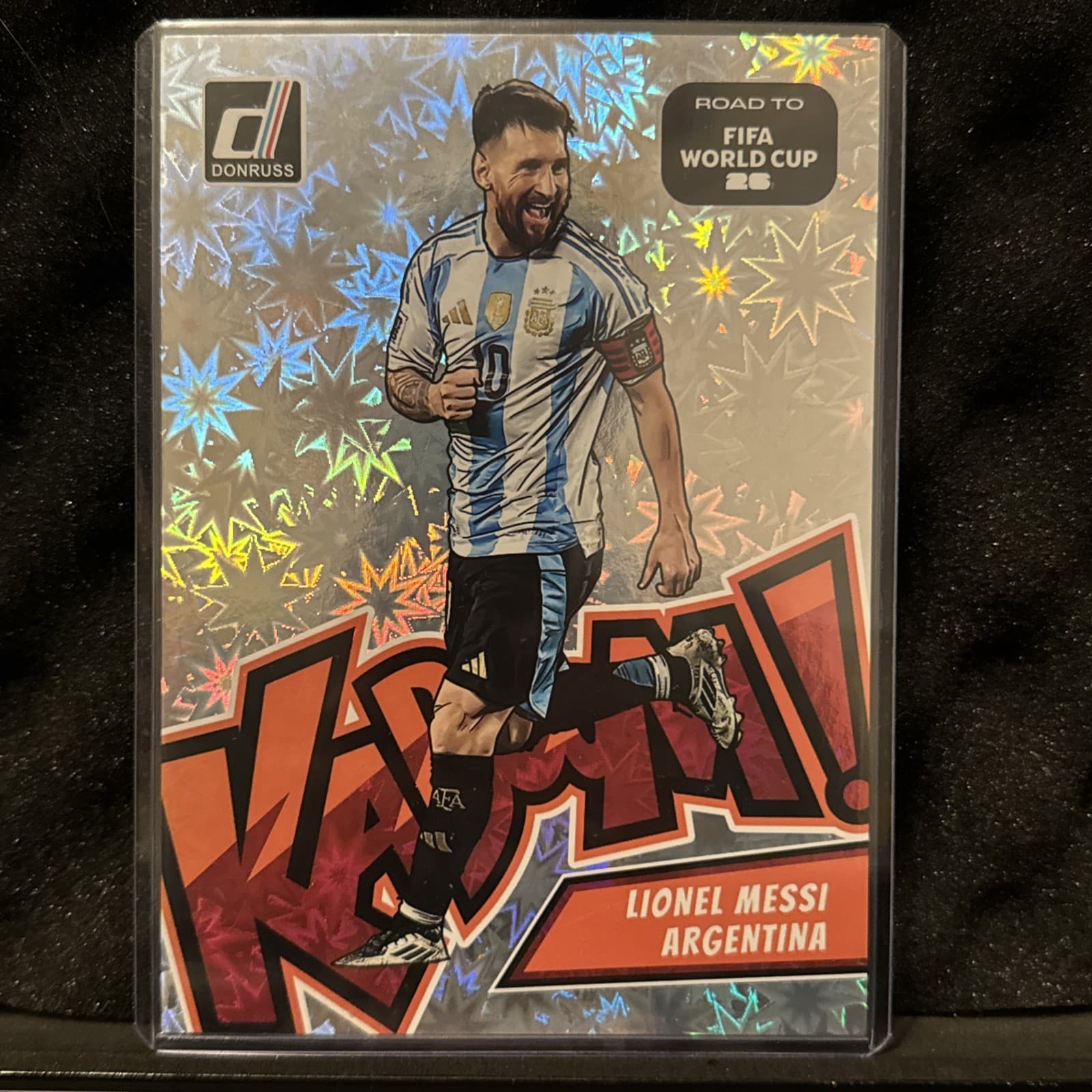 2025-26 Donruss KABOOM Road To FIFA World Cup Lionel Messi OVERSIZED