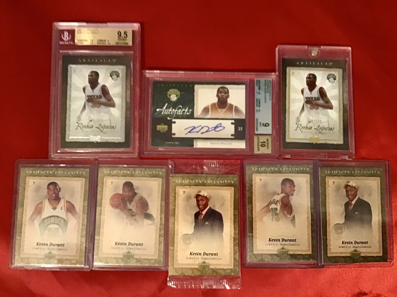 2007-08 UD Artifacts Kevin Durant Rookie Autograph + RARE 230 Card Set /699 +1/1