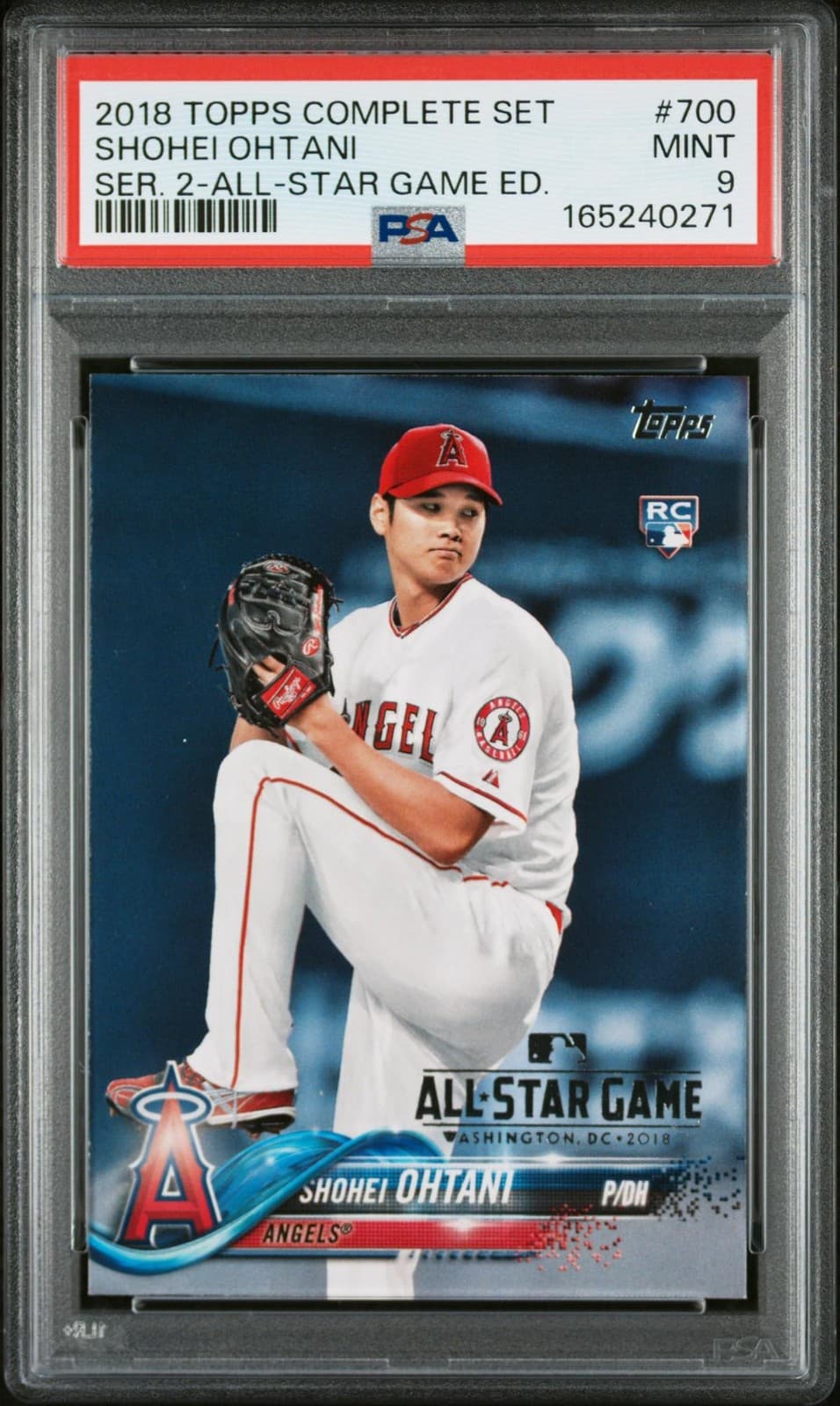 2018 Topps Complete Set Shohei Ohtani Rookie Series 2 All-Star Game #700 PSA 9