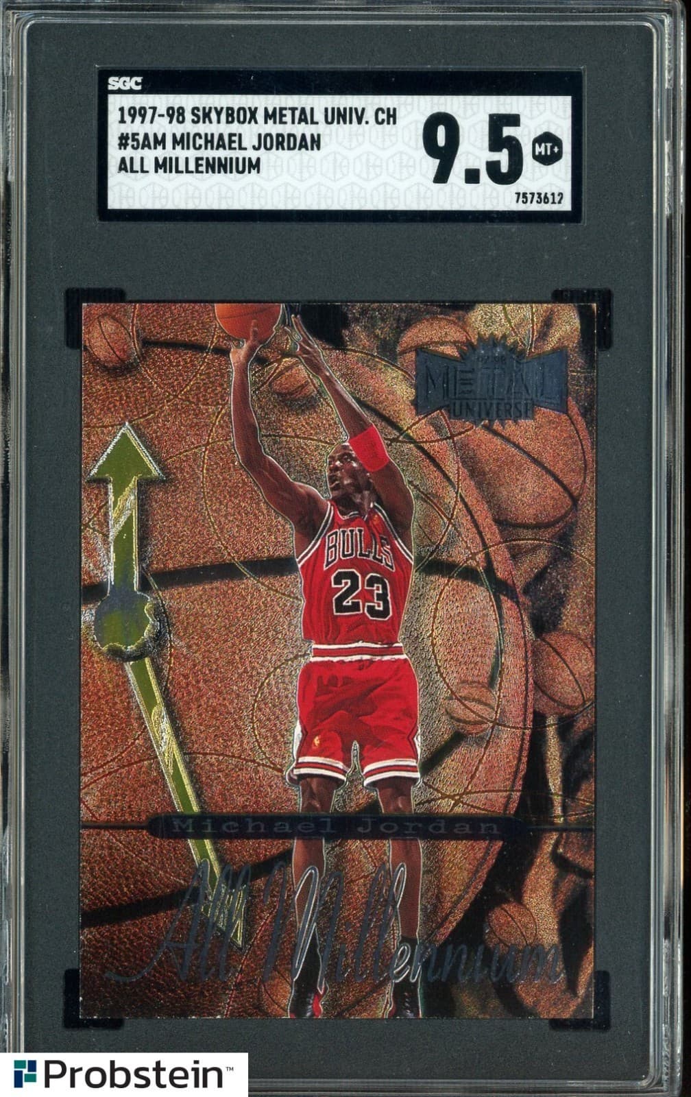 1997-98 Skybox Metal Universe Ch. All Millennium #5AM Michael Jordan HOF SGC 9.5