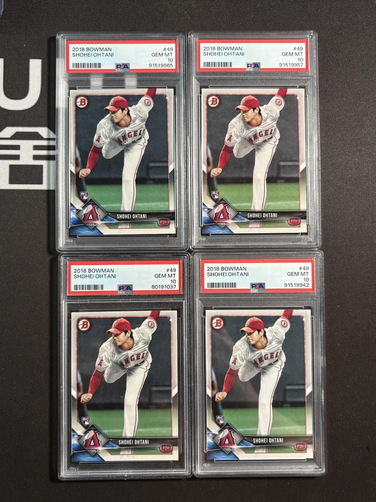2018 Bowman Baseball Shohei Ohtani Rc Rookie base #49 LOT4 All PSA 10 BJZ1