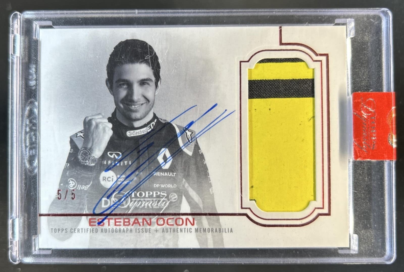 2020 Topps Dynasty F1 Esteban Ocon Patch Auto Autograph Red #/5