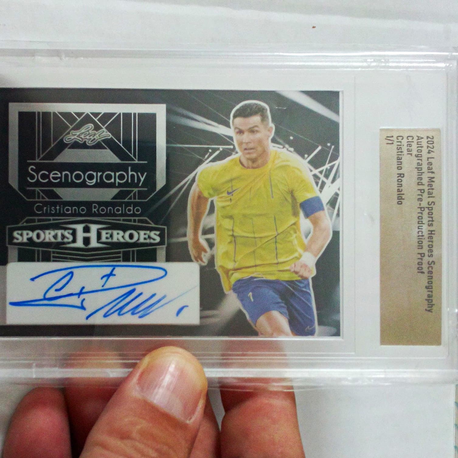 Leaf 2024 Metal Sports Heroes Scenography Clear Cristiano Ronaldo Auto PPP 1/1