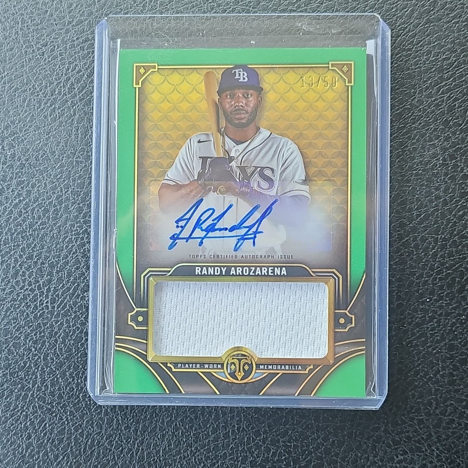Topps Triple Threads Randy Arozarena Emerald #ASJR-RA /50 Tampa Bay Baseball