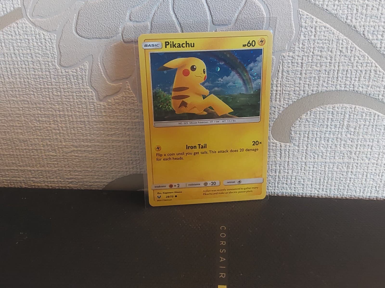 Pikachu - Cosmos (Swirl)  Holo, Shining Legends Costco Exclusive Pokemon Card NM