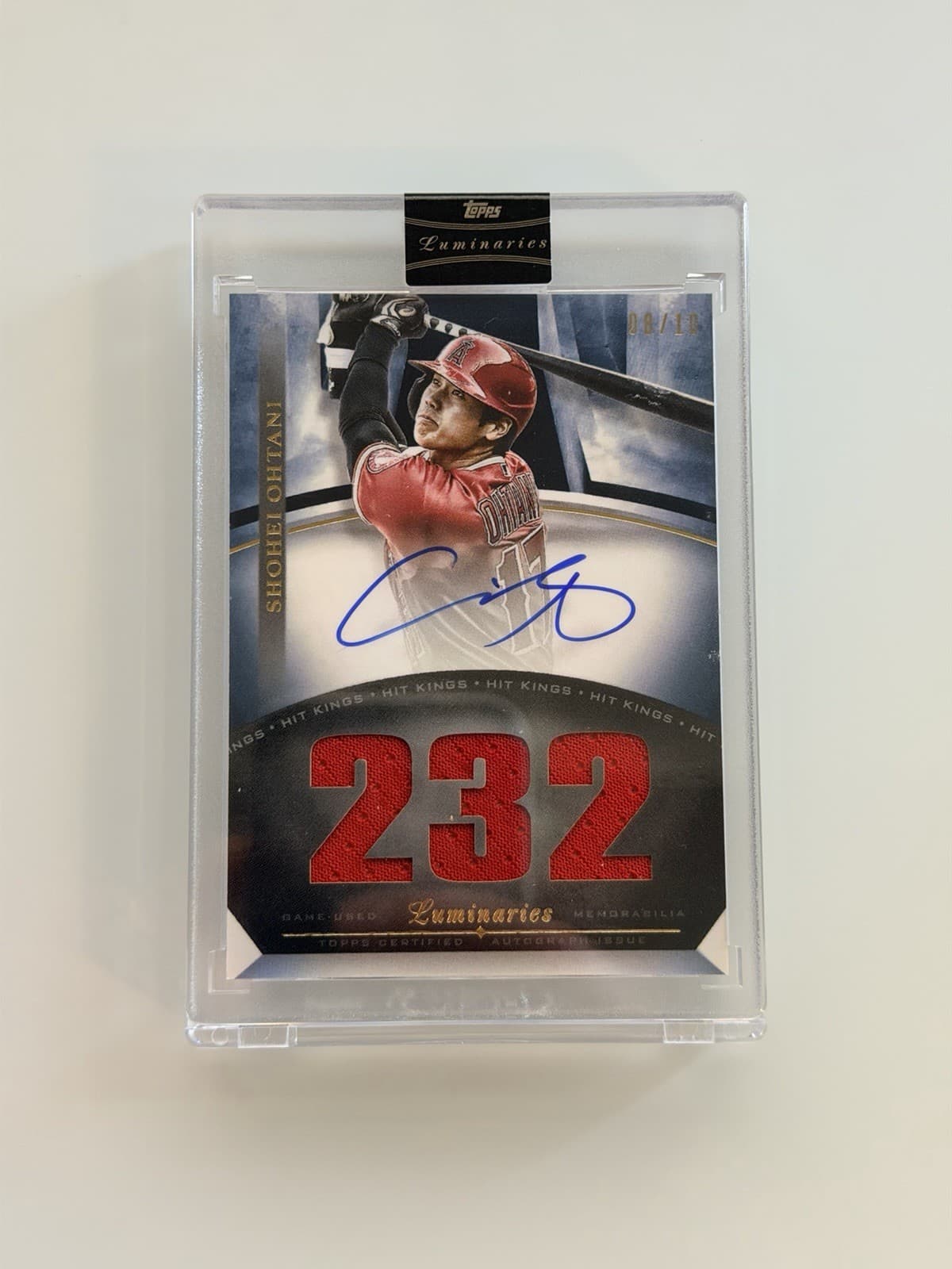 Topps 2021 Luminaries Shohei Ohtani Hit Kings Blue Auto Relic HKAR-SO /10