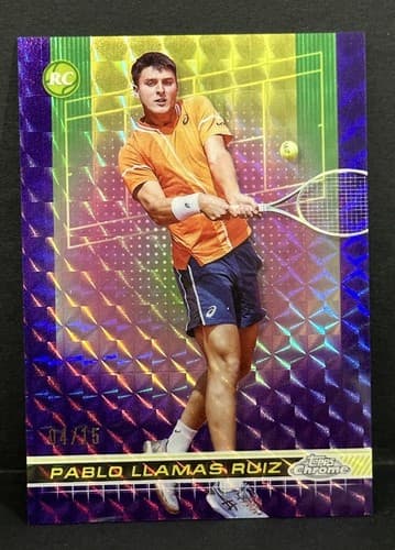 2024 Topps Chrome Tennis RC Pablo Llamas Ruiz Purple Geometric /15