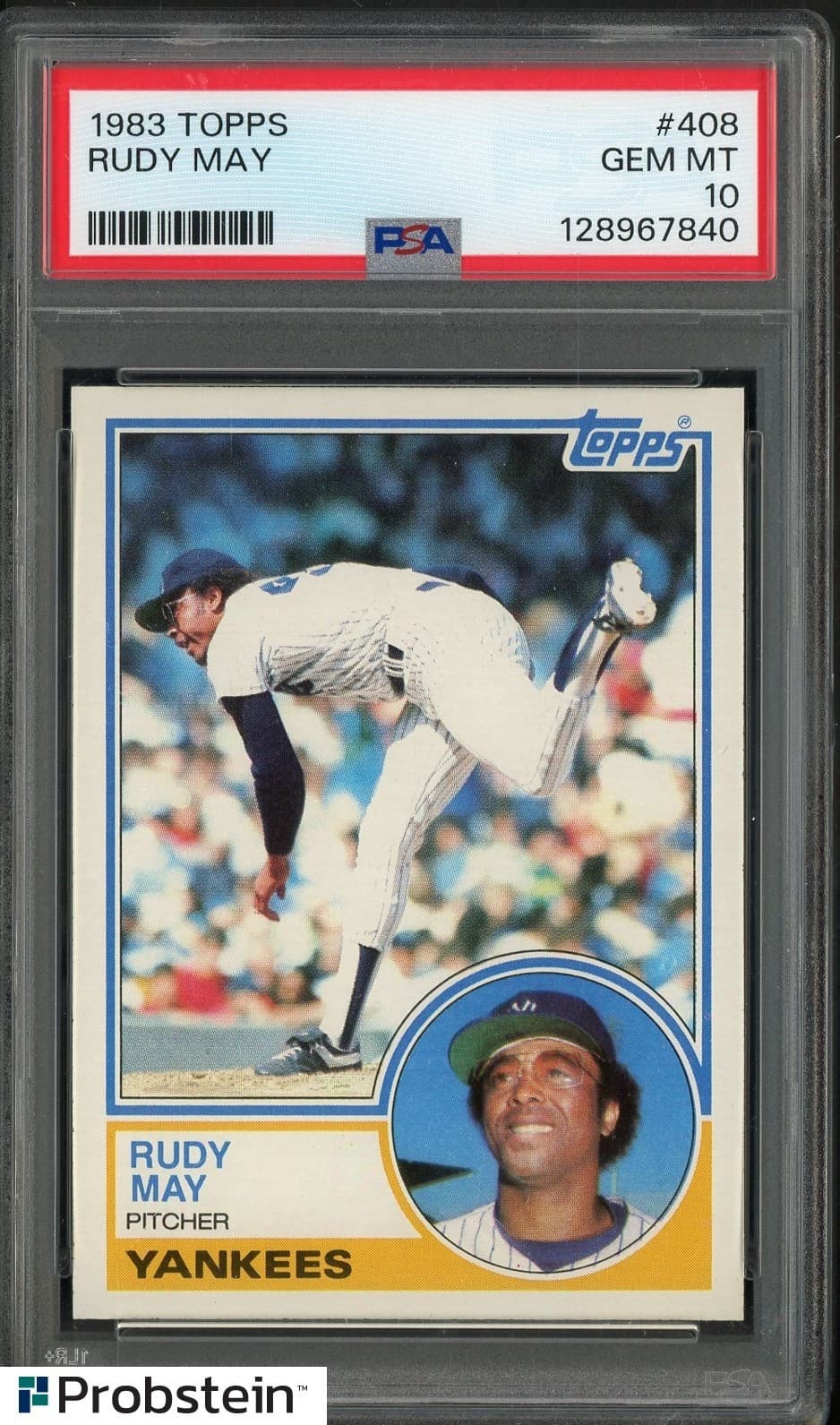 1983 Topps #408 Rudy May New York Yankees PS 10 GEM MINT