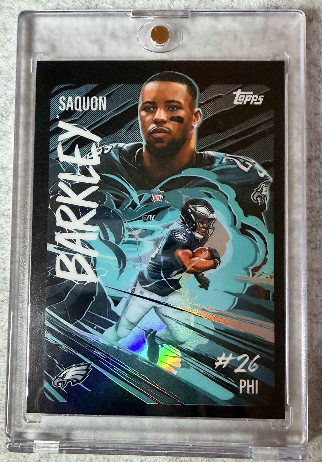 Saquon Barkley 2025 Topps Chrome Ultra Violet Case Hit SSP #UV-20