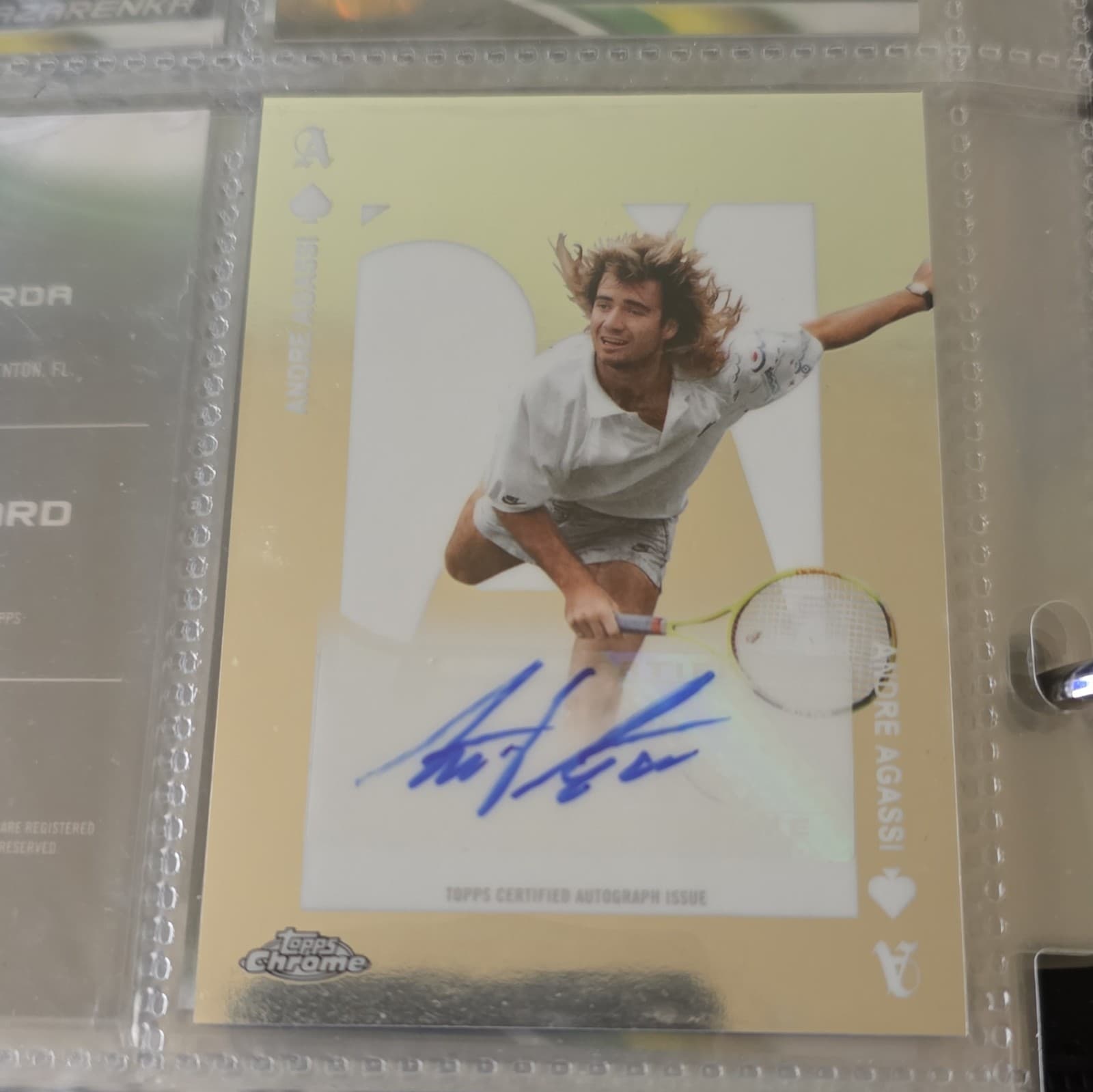 Topps Chrome Tennis Autograph Aces 19-Card Set. Agassi Murray Andreescu King
