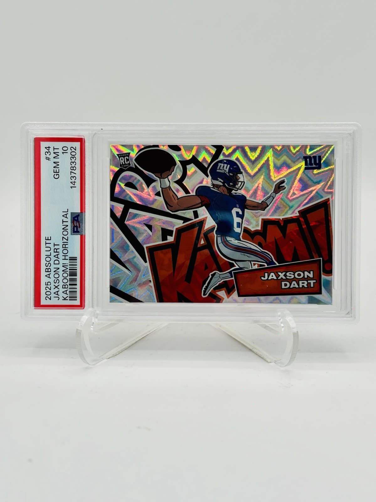 2025 Panini Absolute Kaboom! Horizontal Jaxson Dart #34 PSA 10